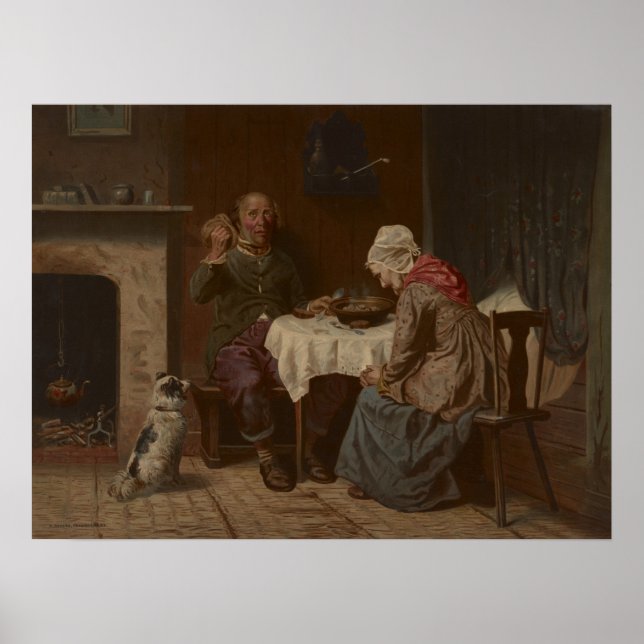 Vintag ein Segen-Lithograph Gefragt Poster (Vorne)