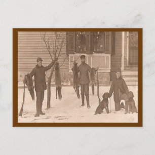 Vintag eine Jagd, die wir gehen Postkarte