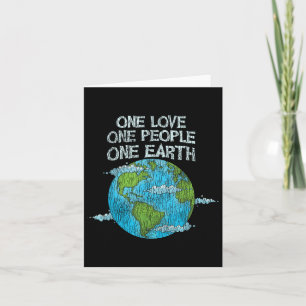 Vintag eine Liebe Menschen planen den Klimawandel Karte