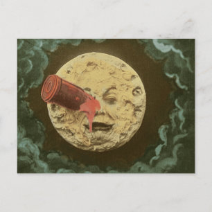 Vintag Eine Reise zum Mond - Stille Filme Postkart Postkarte
