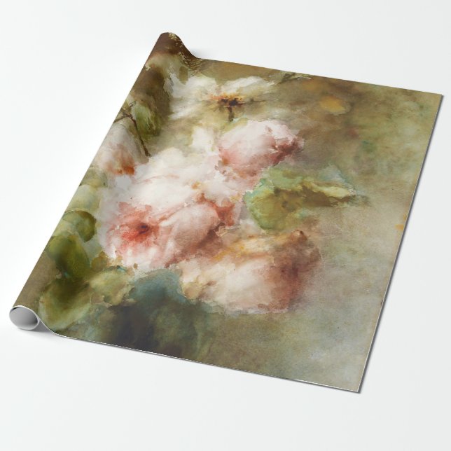 Vintag Eine Vase mit Rose Margaretha Roosenboom Geschenkpapier (Ungerollt)