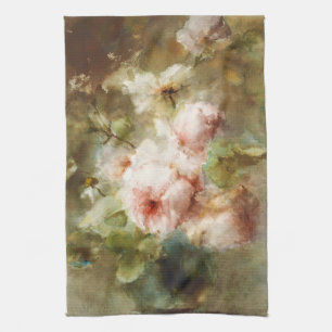 Vintag Eine Vase mit Rose Margaretha Roosenboom Geschirrtuch