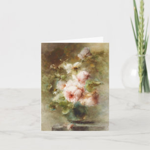 Vintag Eine Vase mit Rose Margaretha Roosenboom Karte