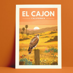 Vintag El Cajon California Postkarte