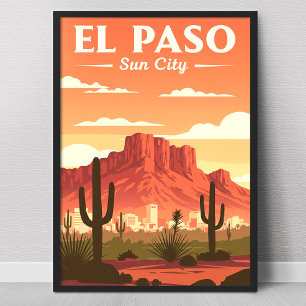 Vintag El Paso Texas Poster