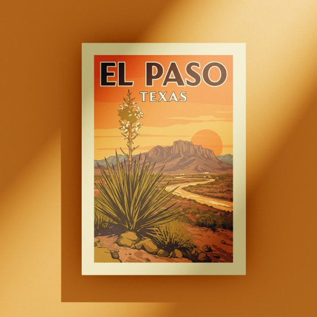 Vintag El Paso Texas Postkarte (Von Creator hochgeladen)