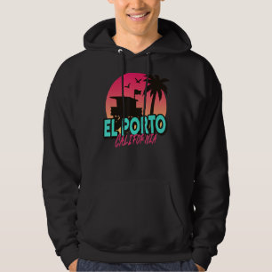 Vintag El Porto California Beach Palmen Ca Re Hoodie