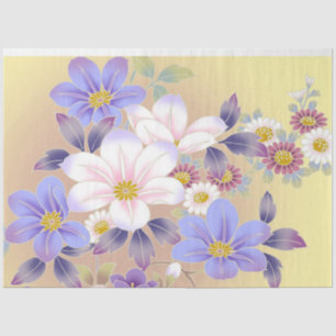 Vintag Elegant Modernes Flora Seidenpapier