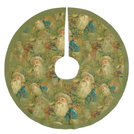 Vintag Elegant St. Nickolas Santa Claus Reindeer Polyester Weihnachtsbaumdecke