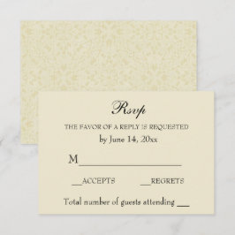 Vintag Elegant UAWG Ecru Lace RSVP Karte