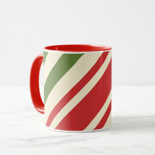 Vintag Elegante Christmas Candy Cane Tasse