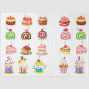 Vintag Elegante Moderne Kuchen Seidenpapier