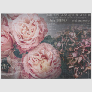 Vintag Elegante Rose Flora Ephemera Seidenpapier