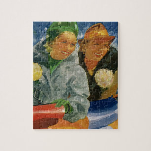 Vintag Elegante und stilvolle Frauen, die besten F Puzzle