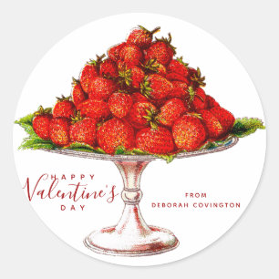 Vintag Eleganter romantischer Happy Valentine Holi Runder Aufkleber