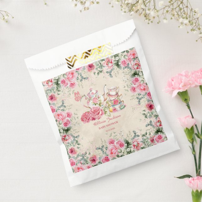 Vintag Elegantes Tea Party Brautparty Gefallen Tas Geschenktütchen (Versiegelt)