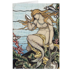 Vintag Elihu Vedder Mermaid Festglas