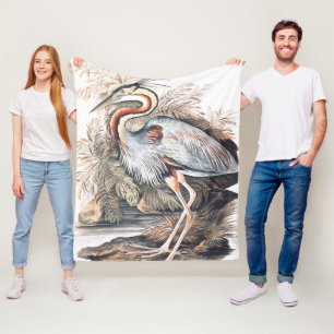 Vintag Elizabeth Gwillim Lila Heron Fleecedecke