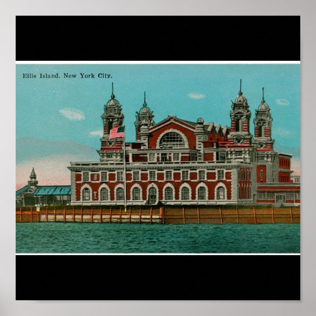 Vintag Ellis Island, New York CIty Poster (Vorne)