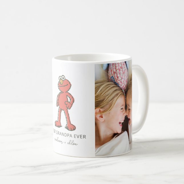 Vintag Elmo | Bester Opa - Foto Kaffeetasse (VorderseiteRechts)
