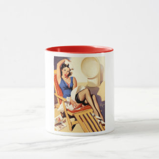 Vintag Elvgren Kreuzfahrtschiff Retro Button Up Gi Tasse