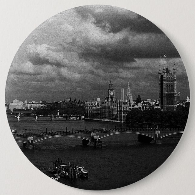 Vintag England London Die Themse 1970 Button (Vorderseite)