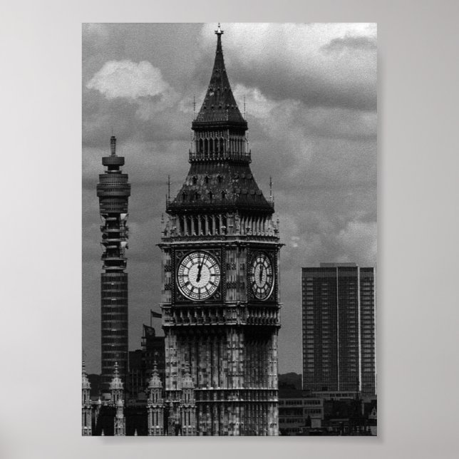 Vintag-England-Postturm Big ben Poster (Vorne)