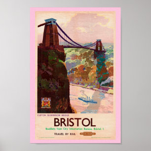 Vintag Englisch Bristol Travel Poster