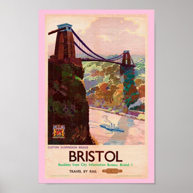 Vintag Englisch Bristol Travel Poster (Vorne)