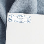 Vintag Englisch Floral Toile de Jouy-Blue<br><div class="desc">Schönes,  nahtloses Toile de jouy Muster,  angepasst an ein englisches Kupferstich von John Munns ca 1770er Jahren mit klassischen Ruinen,  Seehafen,  Hirten und Blumengarten. Blau auf weißem Hintergrund mit bearbeitbaren Textfeldern.</div>