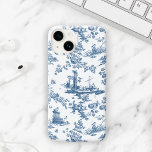 Vintag Englisch Floral Toile de Jouy-Blue Case-Mate iPhone 14 Hülle<br><div class="desc">Schönes,  nahtloses Toile de jouy Muster,  angepasst an ein englisches Kupferstich von John Munns ca 1770er Jahren mit klassischen Ruinen,  Seehafen,  Hirten und Blumengarten. Blau auf weißem Hintergrund.</div>