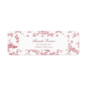Vintag Englisch Floral Toile de Jouy-Pink