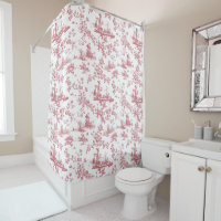 Vintag Englisch Floral Toile de Jouy-Pink