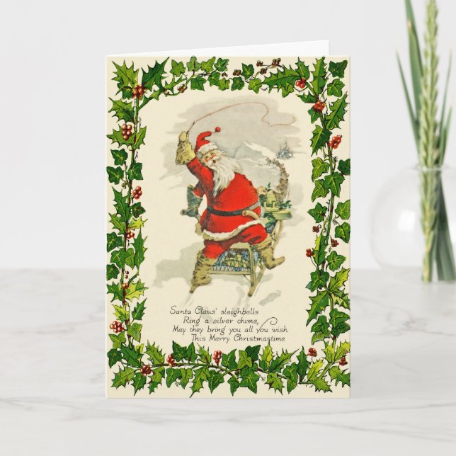 Vintag-Entwurf Weihnachten Sankt u. seine (Vorderseite)