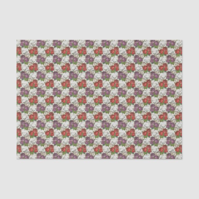 Vintag Ephemera floral Seidenpapier (Vorderseite)