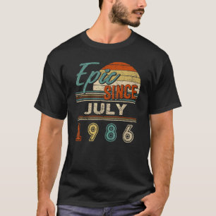 Vintag Epic Seit Juli 1986 36 Jahre alt Geburtstag T-Shirt