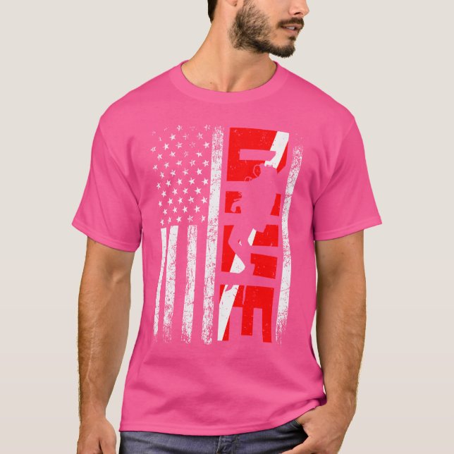 Vintag erkranktes Tauchen T-Shirt (Vorderseite)