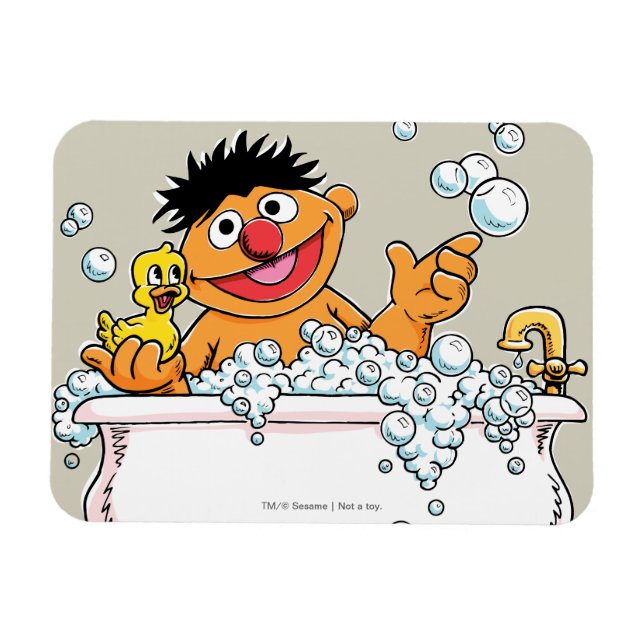 Vintag Ernie in Bathtub Magnet (Horizontal)