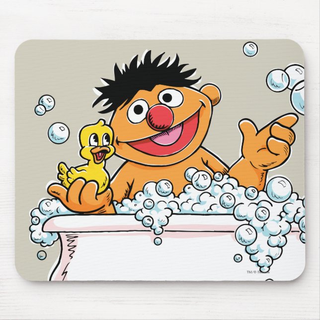 Vintag Ernie in Bathtub Mousepad (Vorne)
