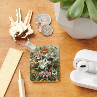 Vintag Ernst Haeckel Orchids, Regenwald-Blume Schlüsselanhänger