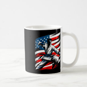 Vintag erschütterte US-Flagge Japanische Kunst Kar Kaffeetasse