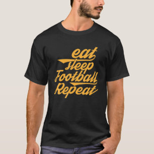 Vintag essen Schlaf Rugby Wiederholung T - Funny S T-Shirt