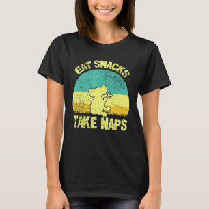 Vintag essen Snacks Nehmen Sie Nickerchen T-Shirt