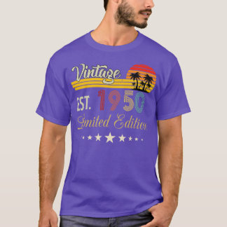 Vintag Est 1950 Limited Edition Geburtstag T-Shirt