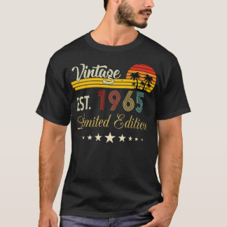 Vintag Est 1965 Limited Edition Geburtstag T-Shirt