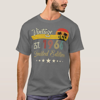 Vintag Est 1966 Limited Edition Geburtstag T-Shirt