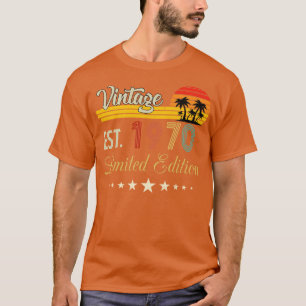 Vintag Est 1970 Limited Edition Geburtstag T-Shirt