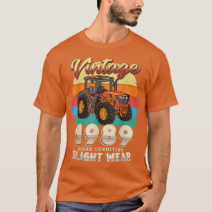 Vintag Est 1989 Bauer Traktor 33. Geburtstag 33 Y T-Shirt
