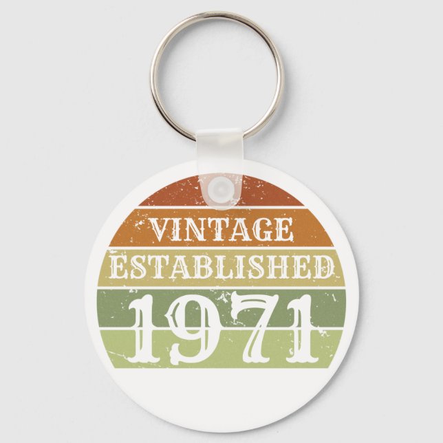 Vintag etablierte Männer Frauen bedrückten den Son Schlüsselanhänger (Vorderseite)