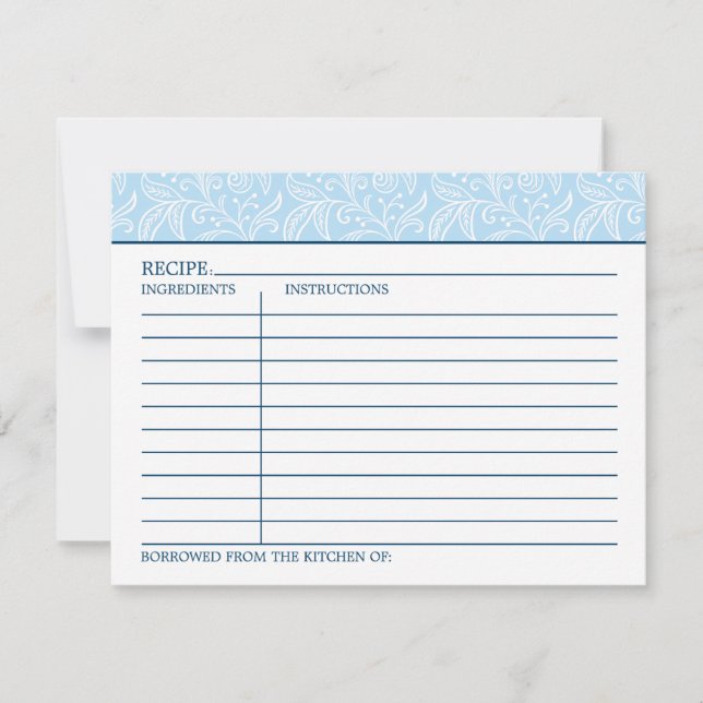 Vintag etwas Blaues Brautparty Rezept (Vorderseite)